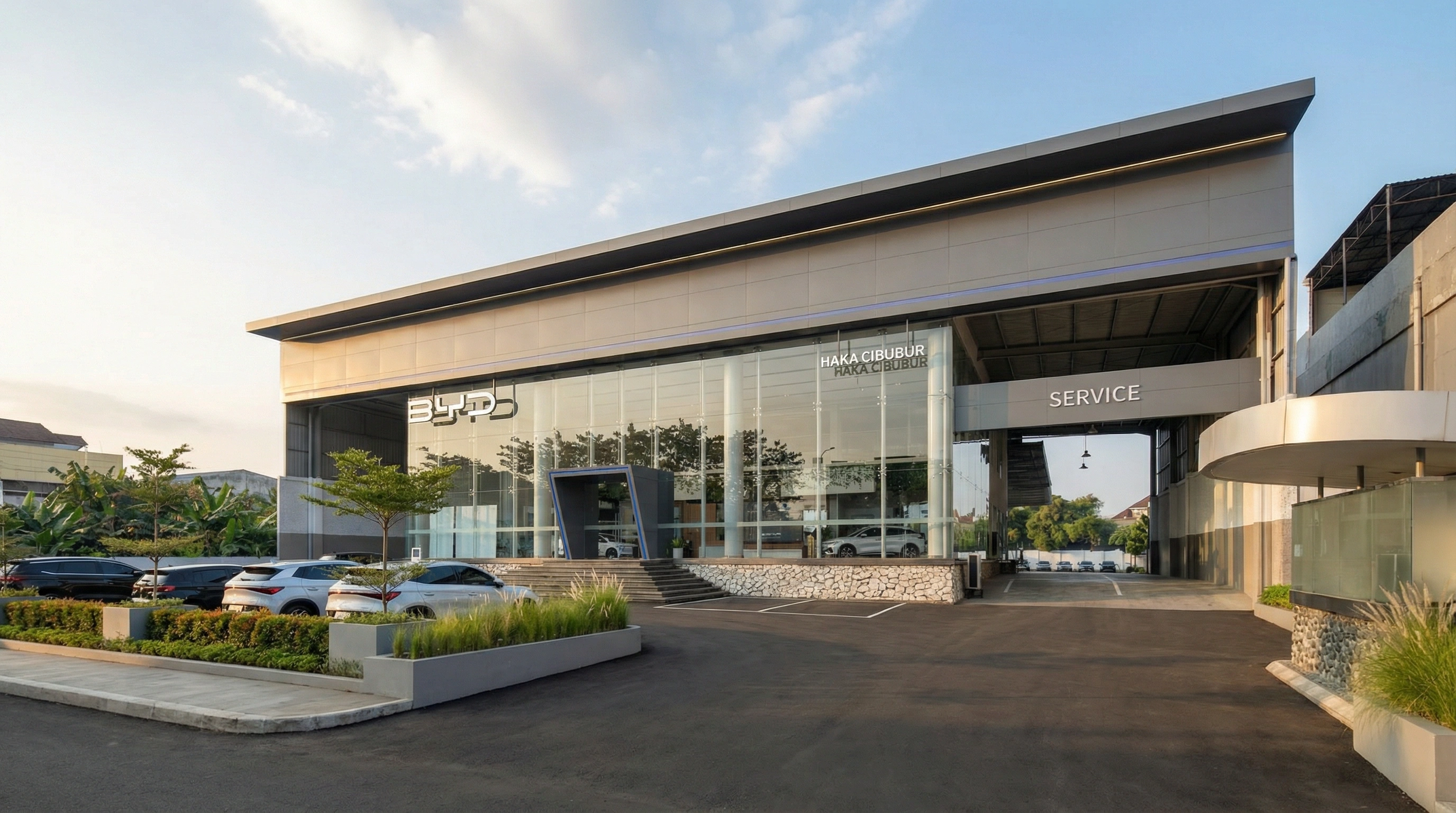Gedung Showroom BYD Cibubur - Dealer Resmi Mobil Listrik Terlengkap